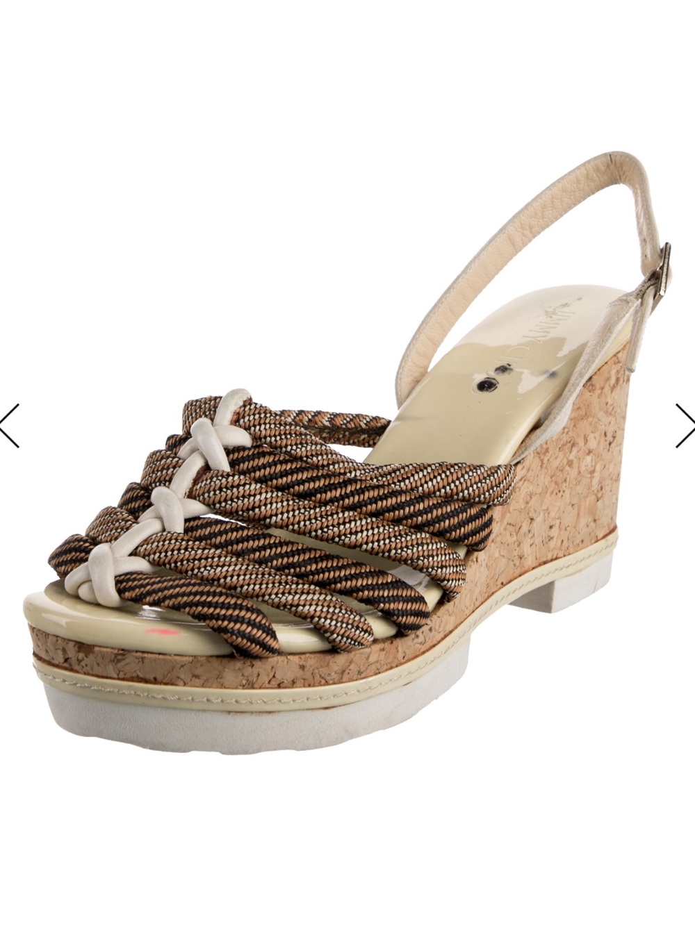 Jimmy Choo Woven Rope Cork Wedge Sandal - Brown